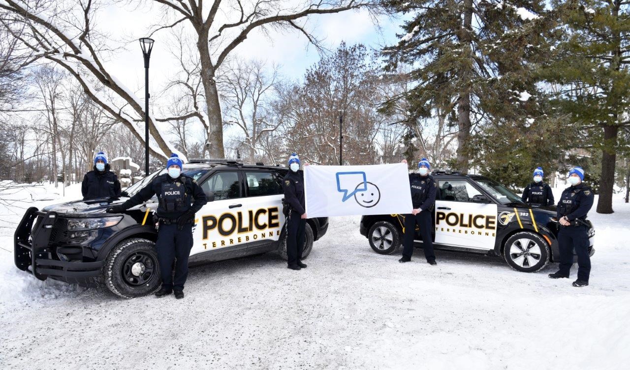 Le Service de police de intermunicipal se joint au mouvement « Bell cause pour la cause »