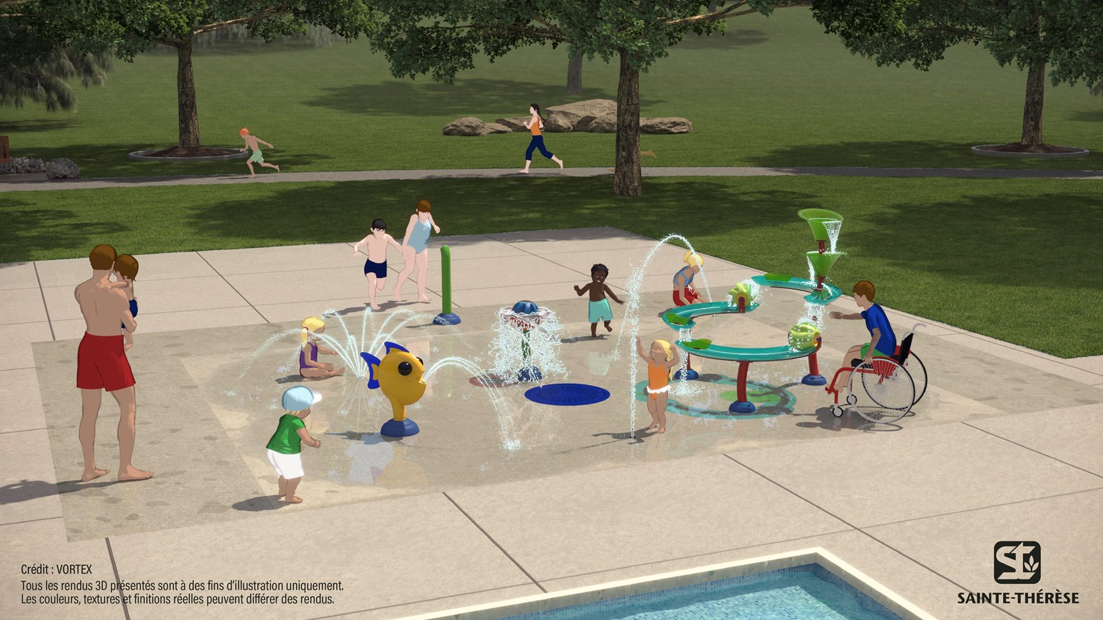 De nouveaux jeux d’eau à la pataugeoire au parc Richelieu pour l’été 2022