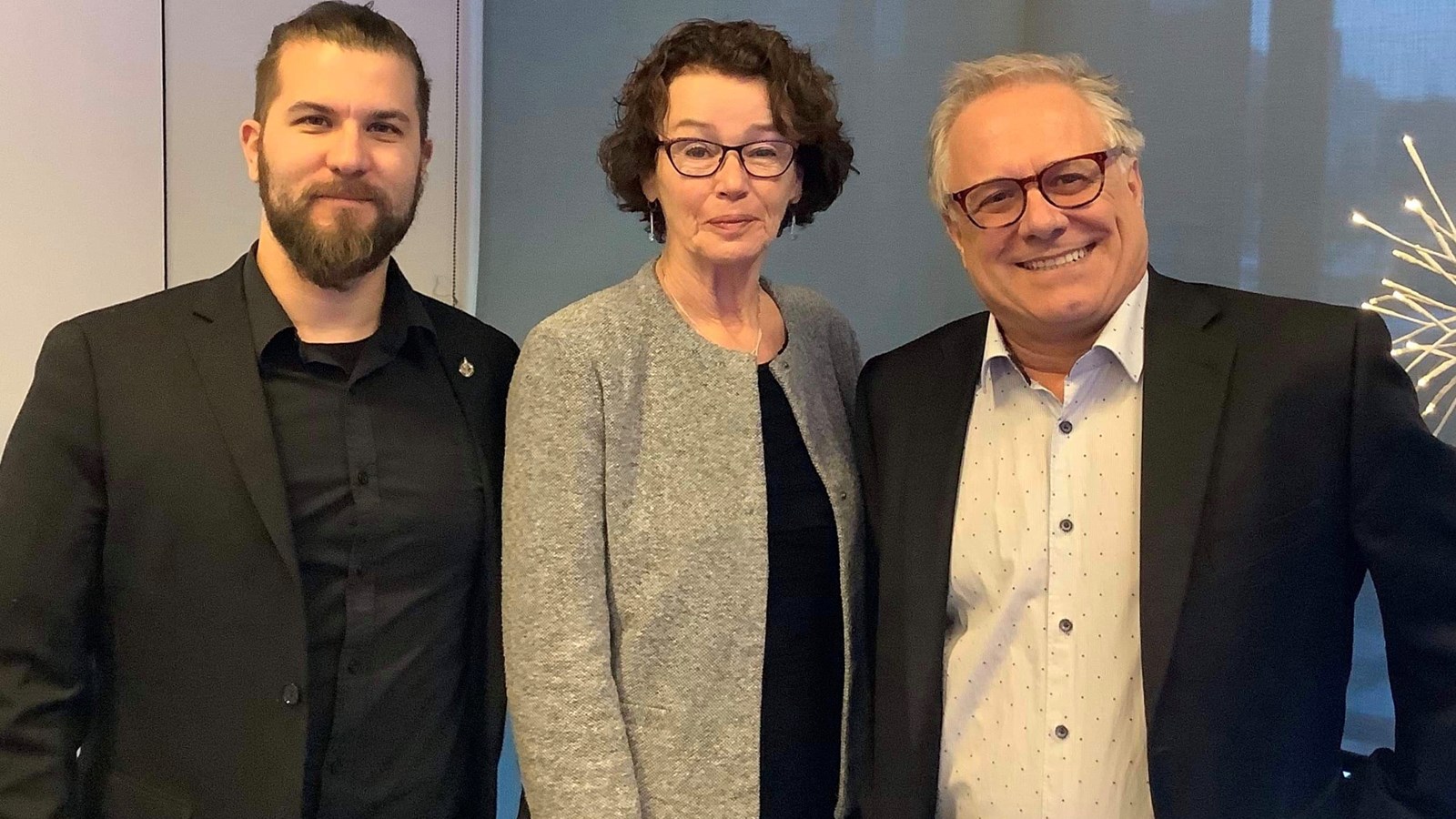 Simon Marcil, Louise Chabot et Luc Desilets (photo prise avant la pandémie).
