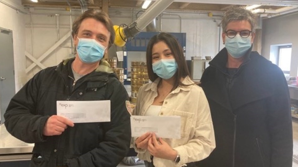 Remise de deux bourses pour les étudiants.es en Technologie du génie civil 