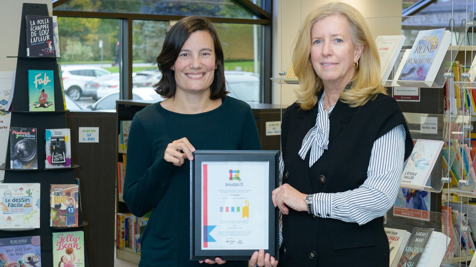 Une récompense pour la bibliothèque de Lorraine pour ses services
