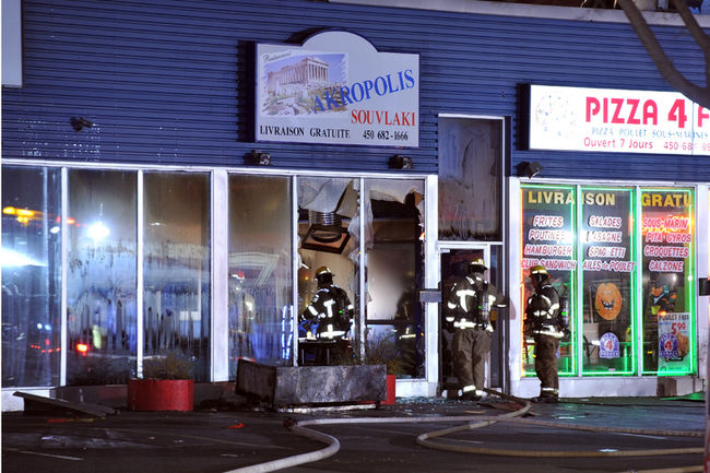 Incendie criminel dans un restaurant de Chomedey