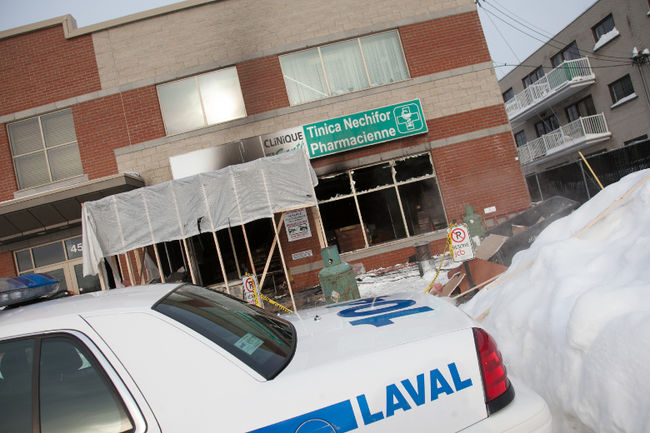 Une pharmacie visée par un incendie criminel?
