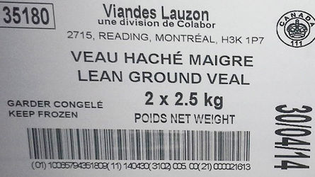 Rappel de veau haché maigre