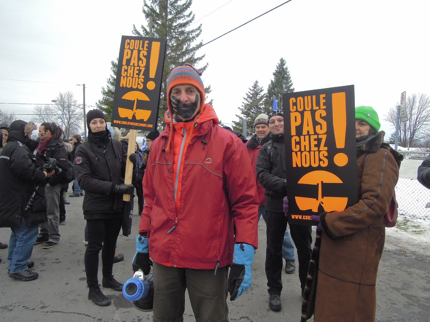 Manifestation contre l’oléoduc d’Enbridge dans Saint-François