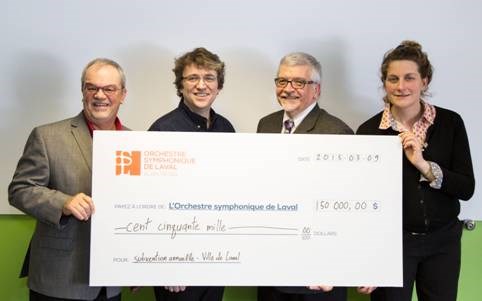 L'Orchestre symphonique de Laval reçoit 150 000$ de la Ville