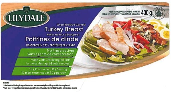 Lilydale annonce un vaste rappel volontaire de Poitrines de poulet découpées et de Poitrines de dinde tranchées