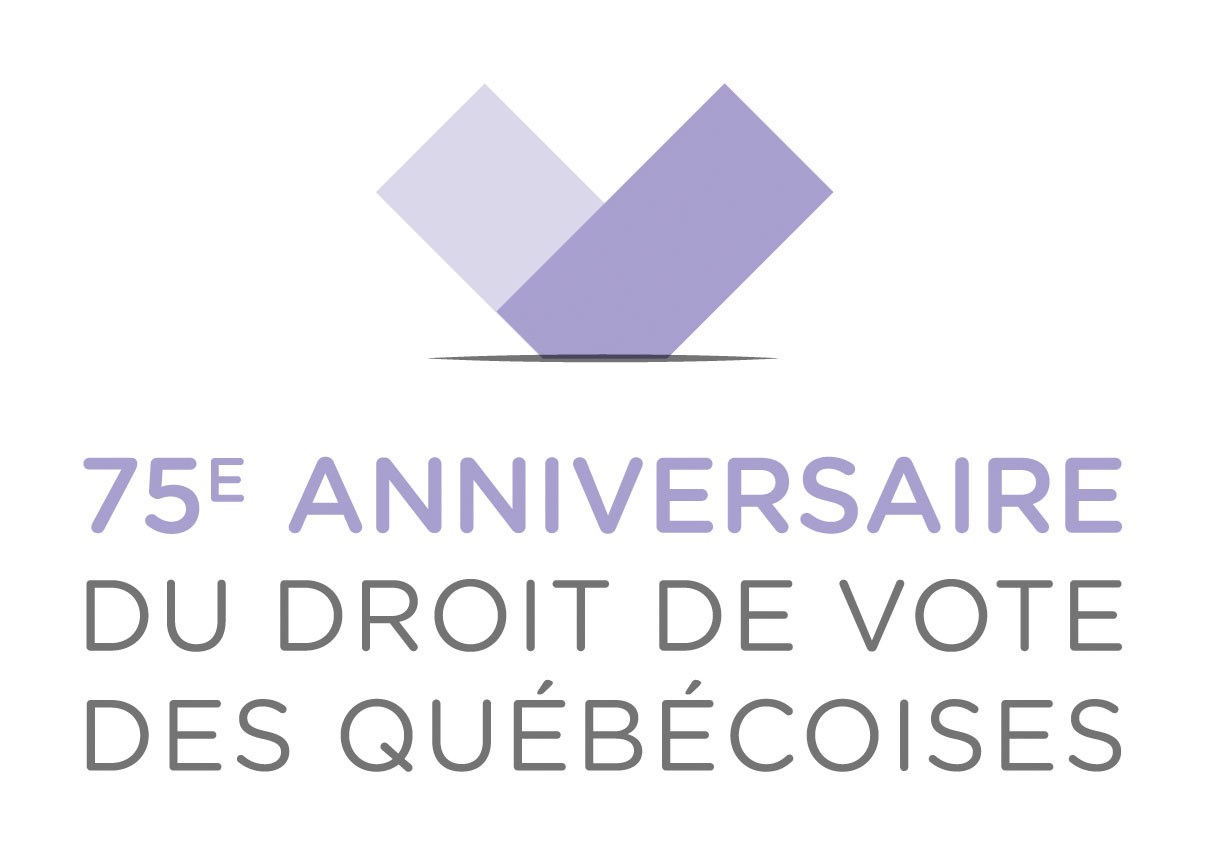 75e anniversaire du droit de vote des femmes au Québec - Le DGEQ lance un site Web et un logo commémoratif