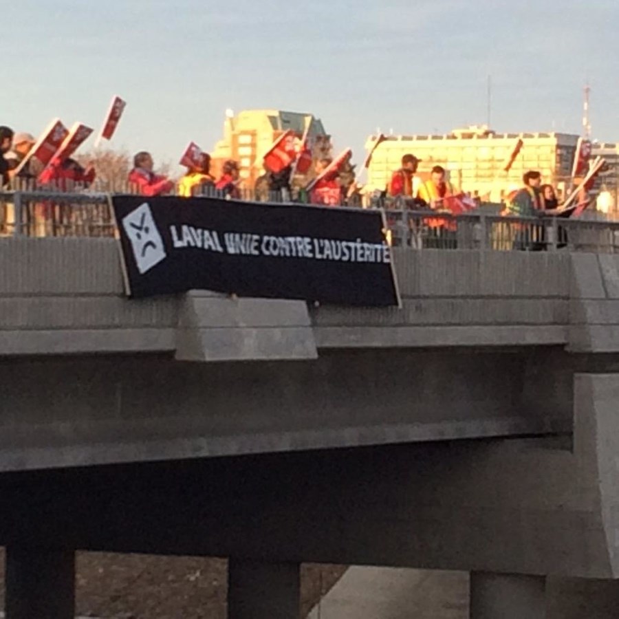 On manifeste à Laval contre l’austérité