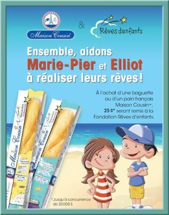 Maison Cousin permettra à Marie-Pier et Elliot de réaliser  leur plus grand rêve avec la Fondation Rêves d’enfants