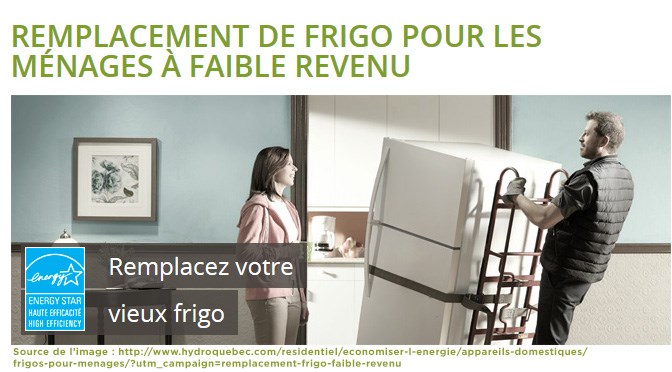 Ménages à faible revenu - Élargissement des seuils d'admissibilité pour le programme de remplacement de frigo