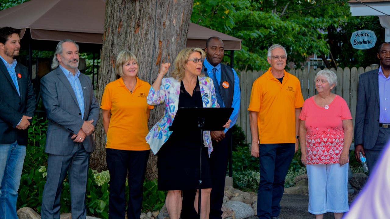 La candidate néodémocrate Marie-Josée Lemieux lance sa campagne dans Marc-Aurèle-Fortin 