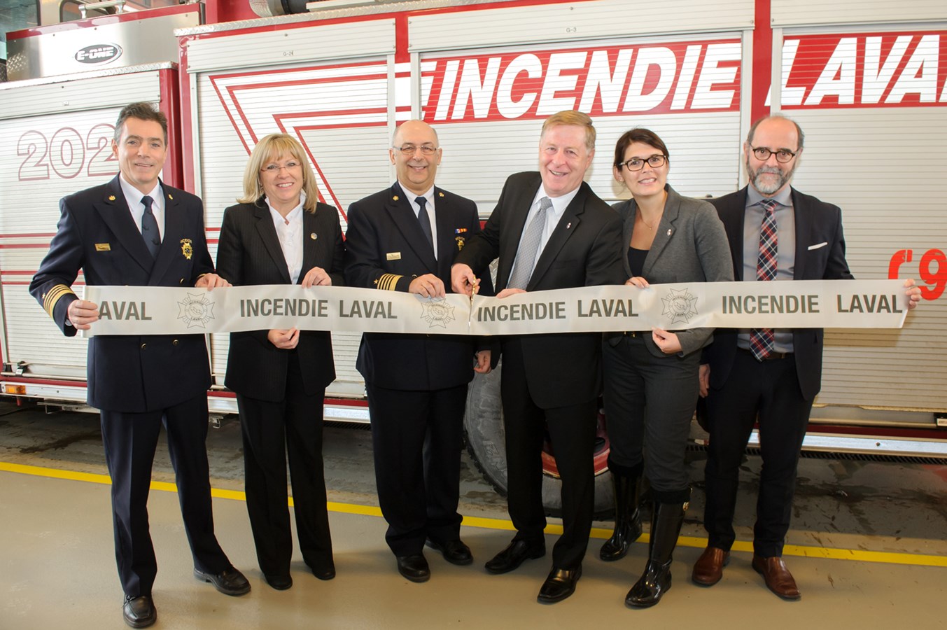 Inauguration de la nouvelle caserne de pompiers à Chomedey