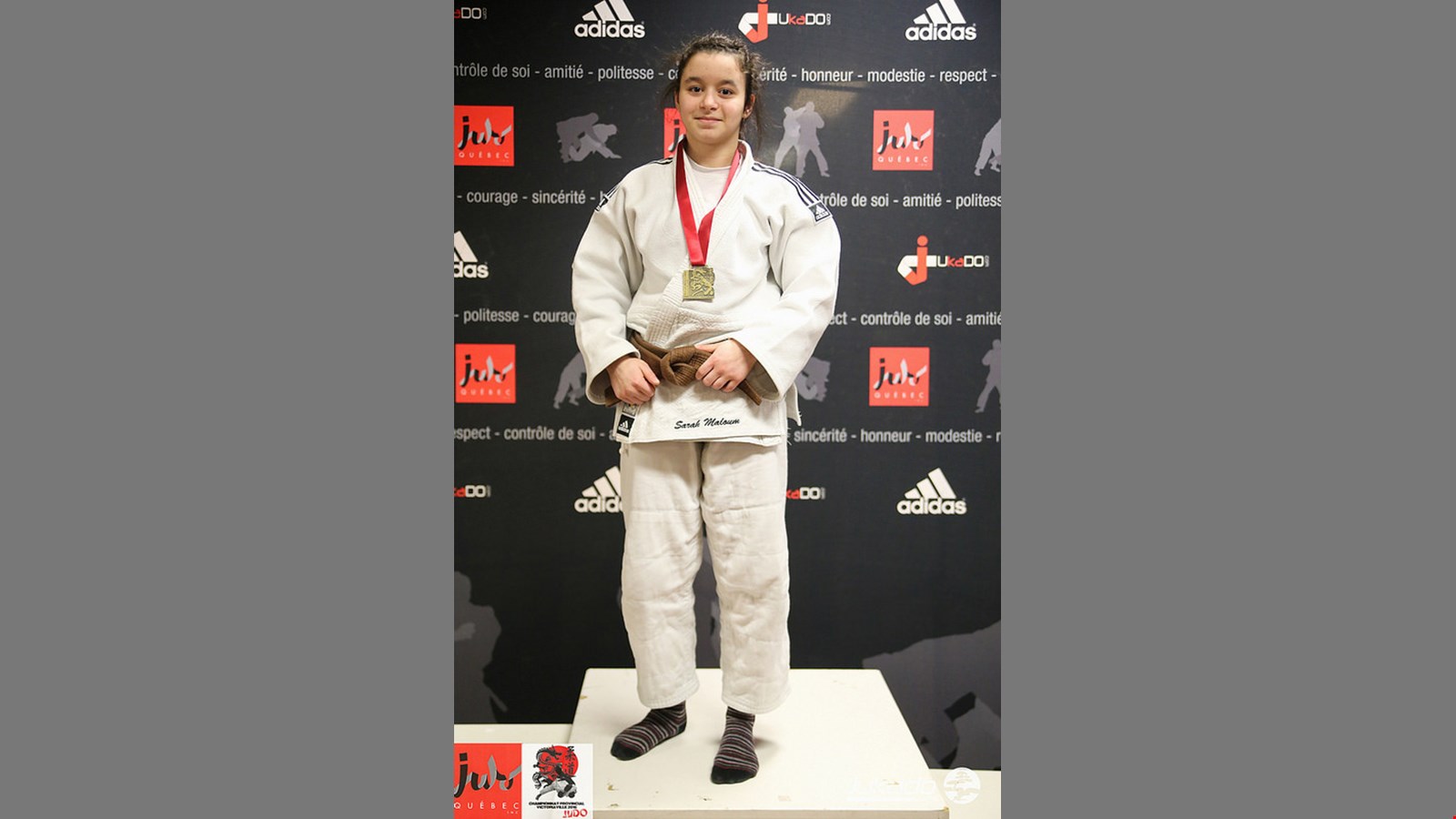 Sarah Maloum du club Judo Ben de Laval remporte une médaille d'or