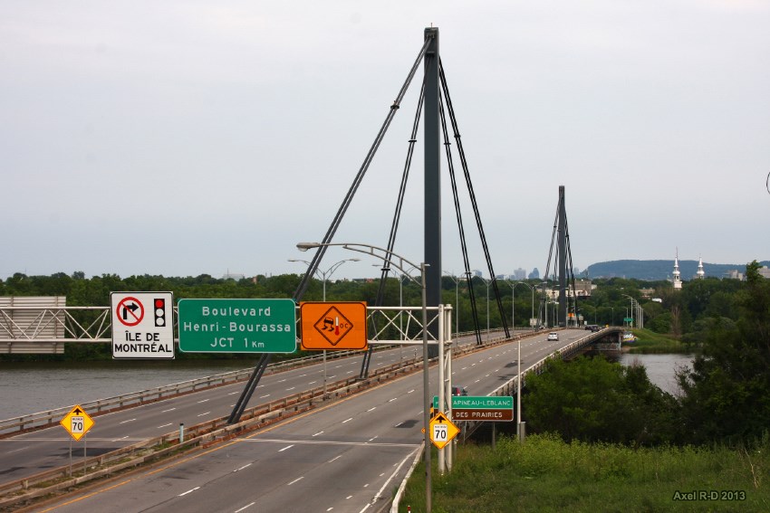Travaux de réfection du pont Pont Papineau-Leblanc entre Montréal et Laval