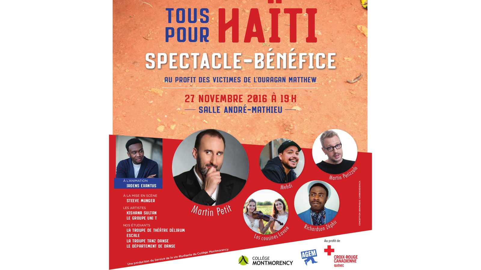 Soirée-bénéfice au profit des victimes de l’ouragan Matthew 