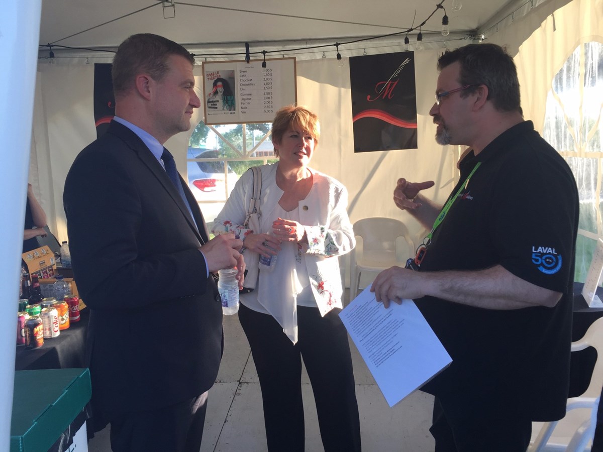 Le ministre Luc Fortin au Festival des Molières