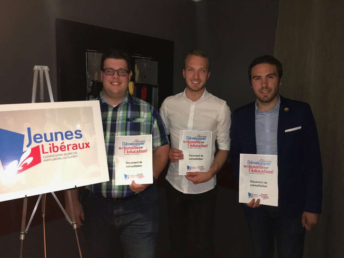 Les jeunes libéraux à Laval avec Jean Habel 