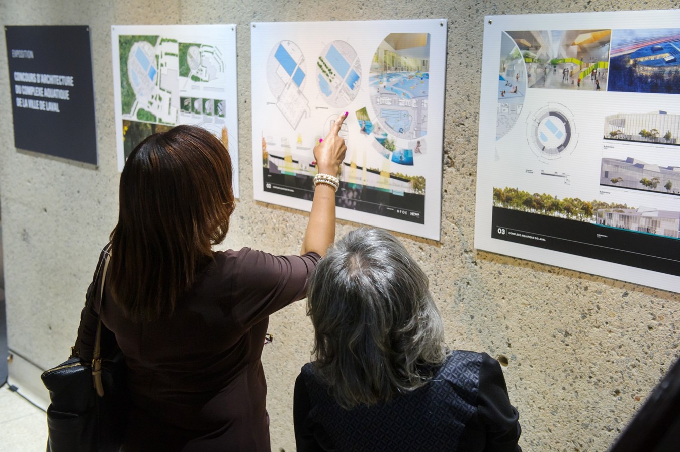 Exposition des projets des finalistes du concours d’architecture du complexe aquatique de Laval