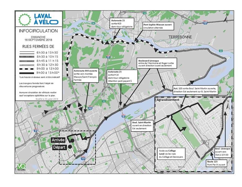 Tour cycliste Laval à vélo : prévoyez-vos déplacements   
