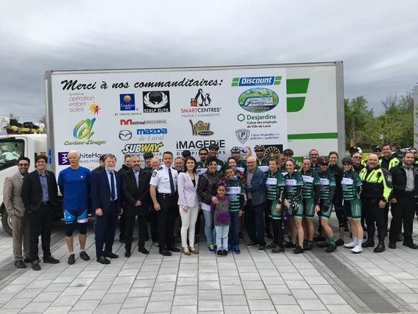 Au profit de l’Opération Enfant Soleil :  Tour cycliste des policiers de Laval