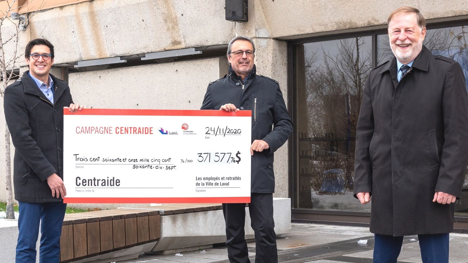 Laval remet plus de 371 000 $ à Centraide