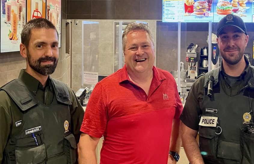 Jacob Maheux Drouin, Responsable de poste Autoroutier de Laval; Guy Michaud, Franchisé McDonald’s   Patrouilleur; Daniel Catanzaro, Patrouilleur (parrain)