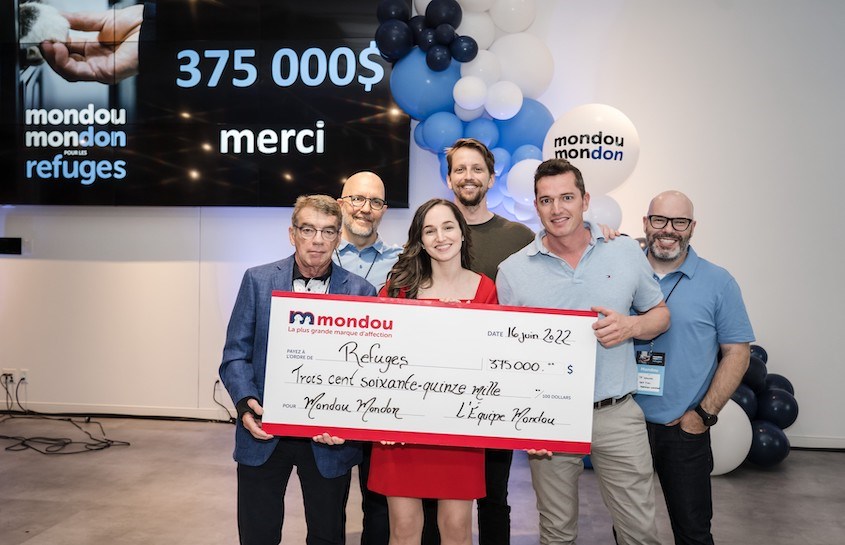 Mondou double son objectif en amassant  la somme de 375 000$