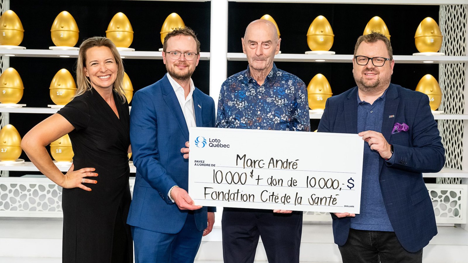 La Poule aux œufs d’or : don de 10 000$ pour la Fondation Cité de la Santé 