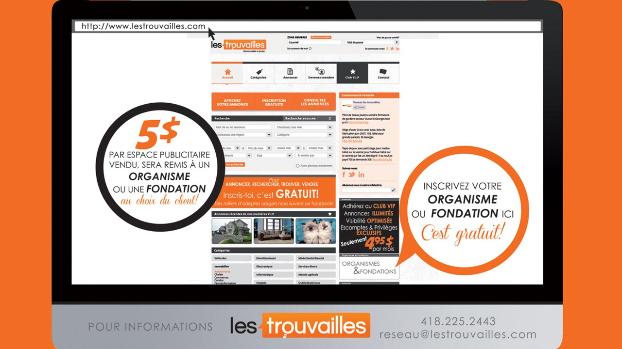 Le portail Web " lestrouvailles.com "