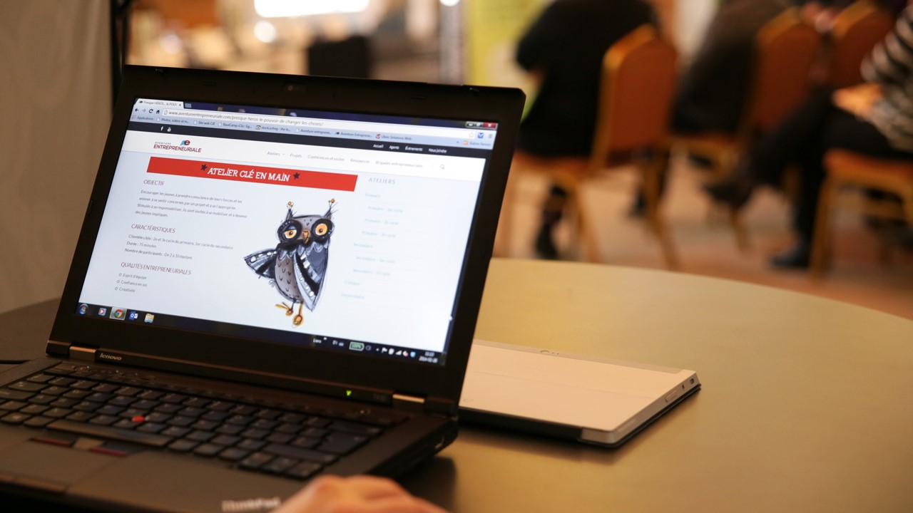 Le site www.aventureentrepreneuriale.com, un nouvel outil pour stimuler l’entrepreneuriat jeunesse dans la région.