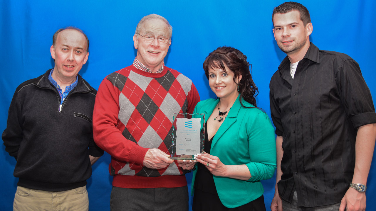 L’équipe de Parrainage Jeunesse a remporté un Prix d’excellence au gala régional des Prix d’excellence du réseau de la santé et des services sociaux de Chaudière-Appalaches.