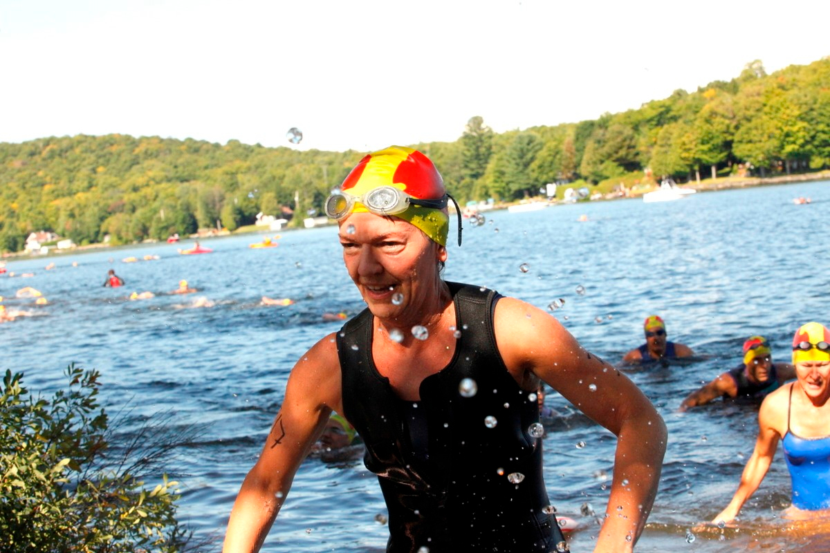 (299 photos) Plus de 150 braves pour le Premier Triathlon du Lac-Poulin