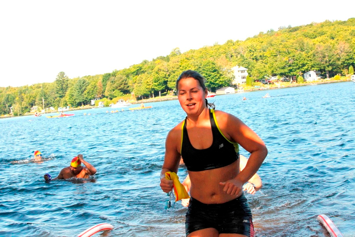 (299 photos) Plus de 150 braves pour le Premier Triathlon du Lac-Poulin