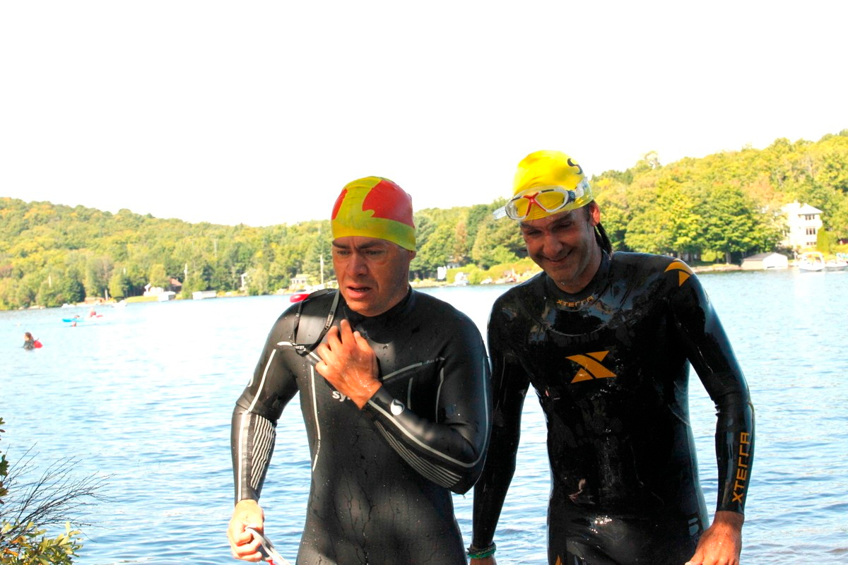(299 photos) Plus de 150 braves pour le Premier Triathlon du Lac-Poulin
