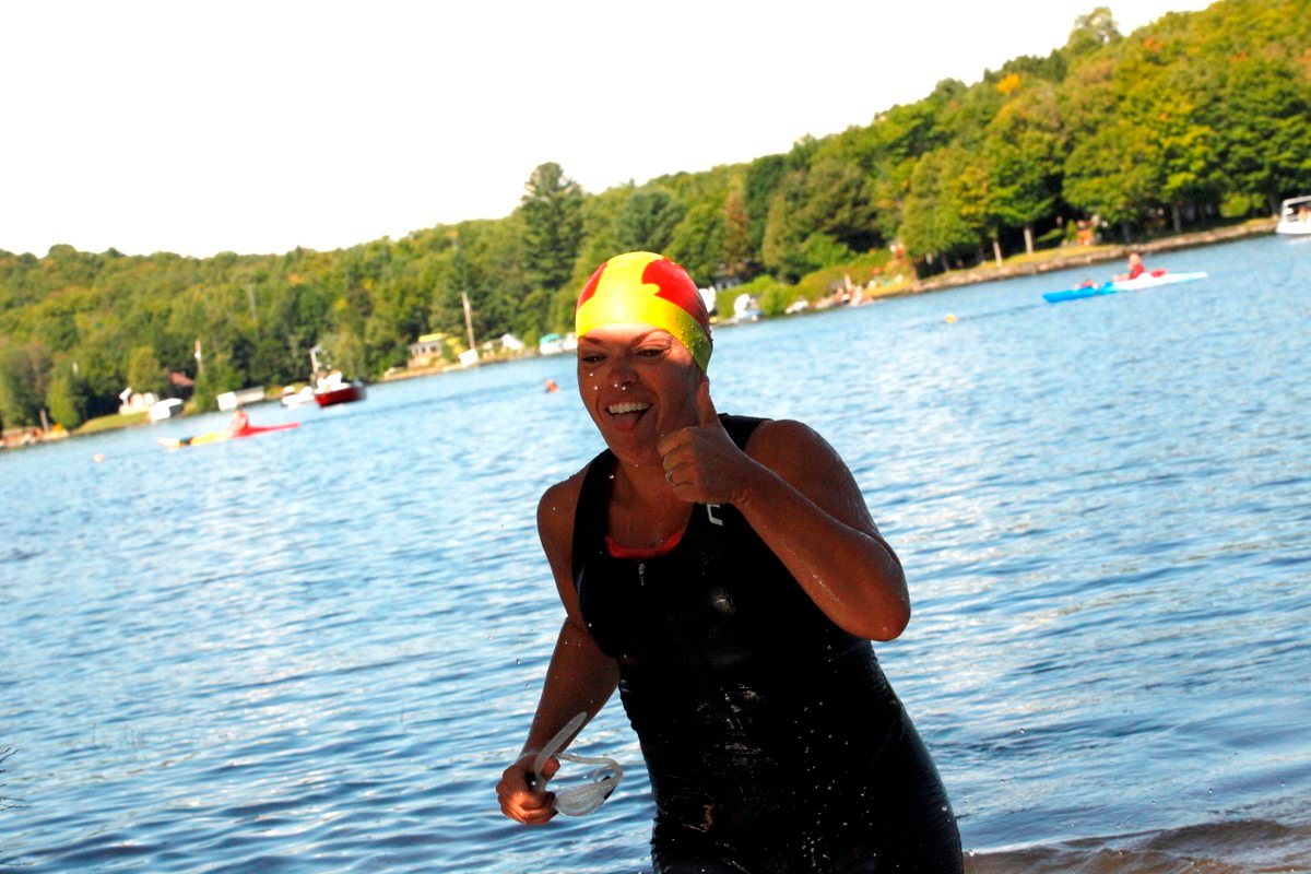 (299 photos) Plus de 150 braves pour le Premier Triathlon du Lac-Poulin