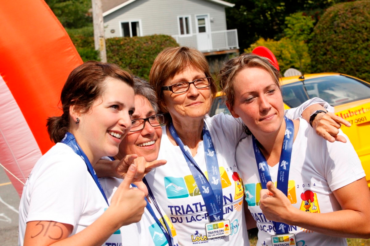 (299 photos) Plus de 150 braves pour le Premier Triathlon du Lac-Poulin