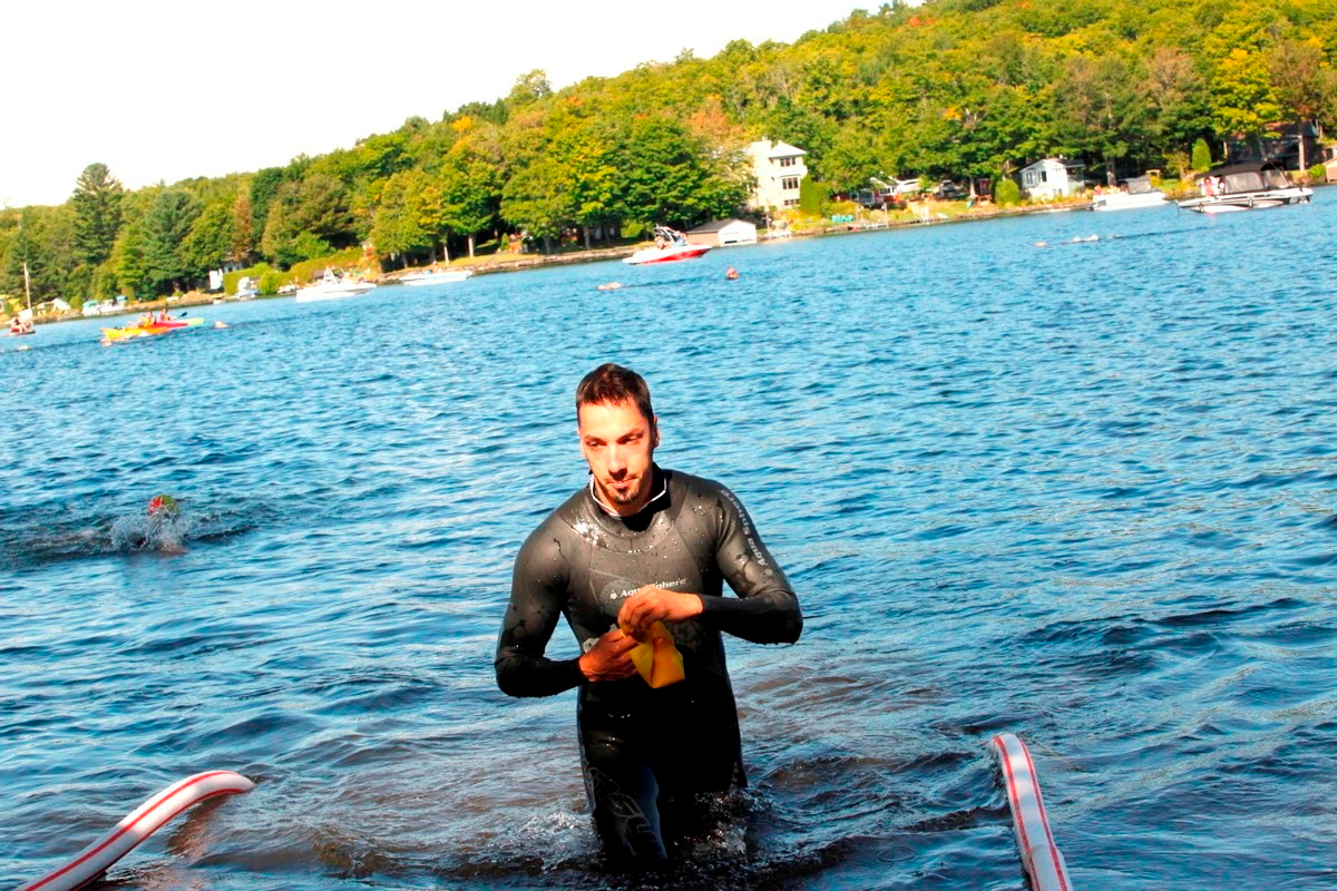 (299 photos) Plus de 150 braves pour le Premier Triathlon du Lac-Poulin