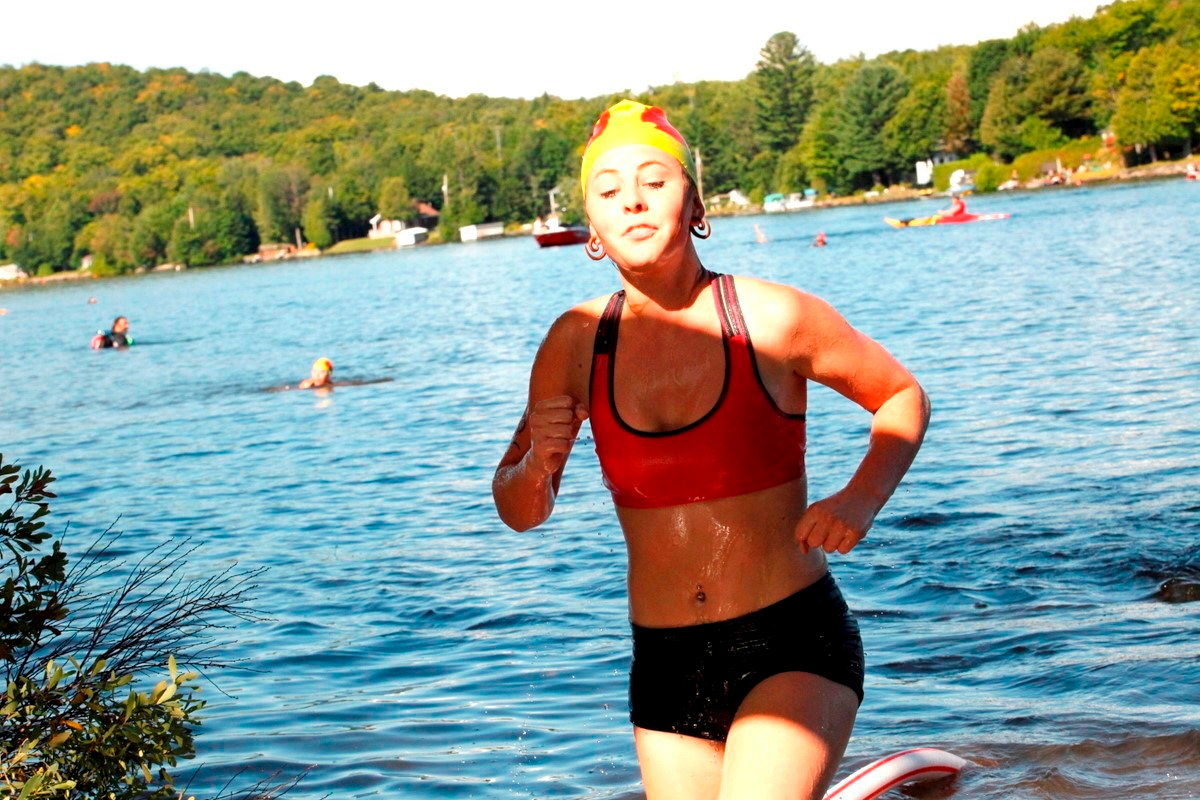 (299 photos) Plus de 150 braves pour le Premier Triathlon du Lac-Poulin