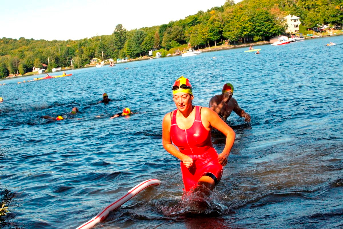 (299 photos) Plus de 150 braves pour le Premier Triathlon du Lac-Poulin