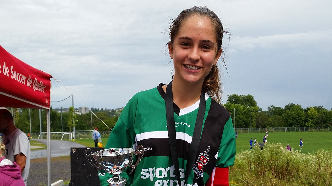 La capitaine de l'equipe Justine Guay.