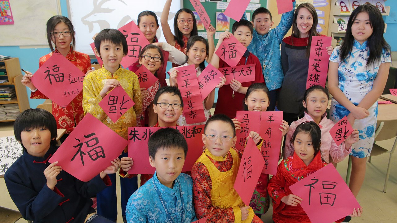 Les élèves chinois en immersion francophone à l’école des Deux-Rives