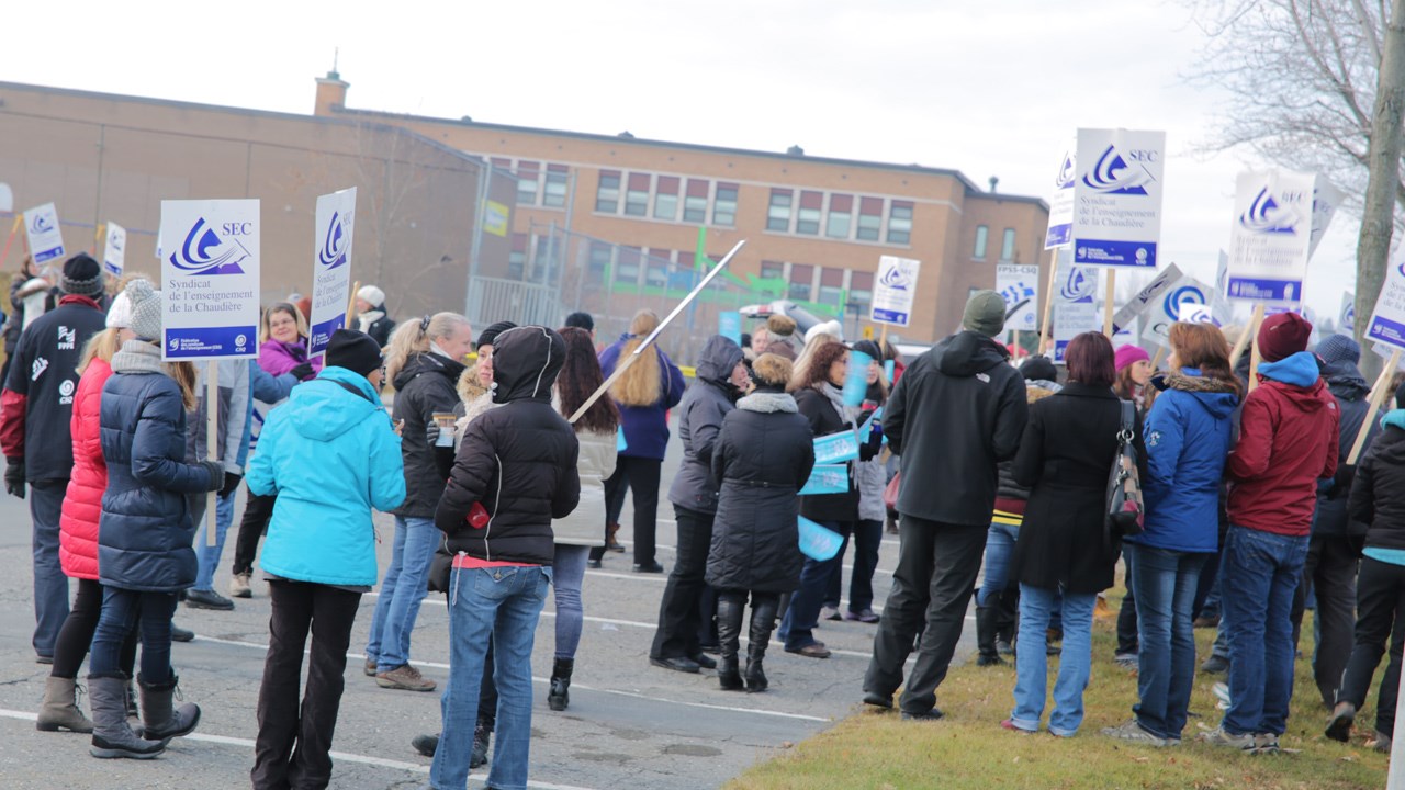 Le mouvement de grève du Front commun intersyndical se poursuit en Beauce