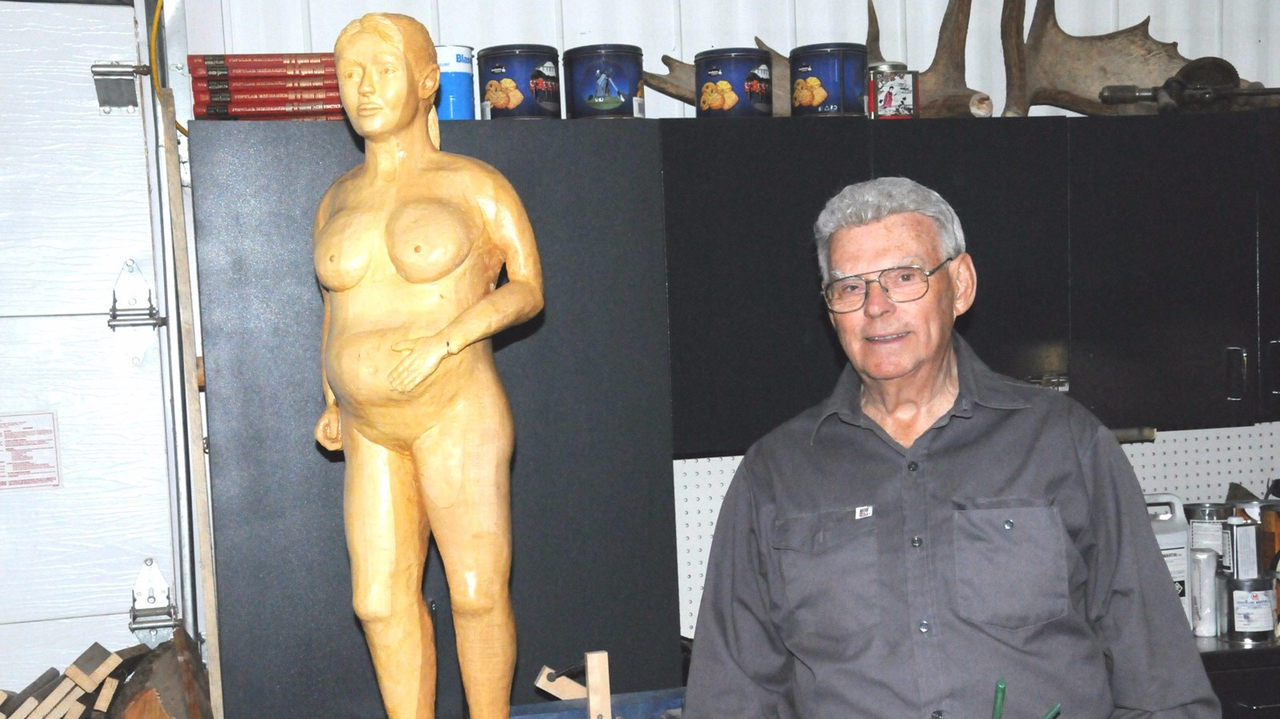 René Bérubé : 80 ans et toujours animé par la passion de la sculpture sur bois
