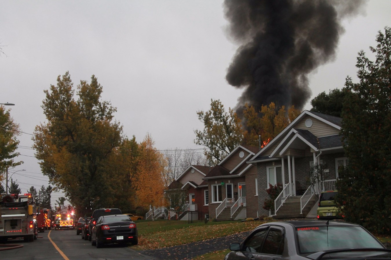 Incendie majeur sur la 1re Avenue Ouest à Saint-Georges