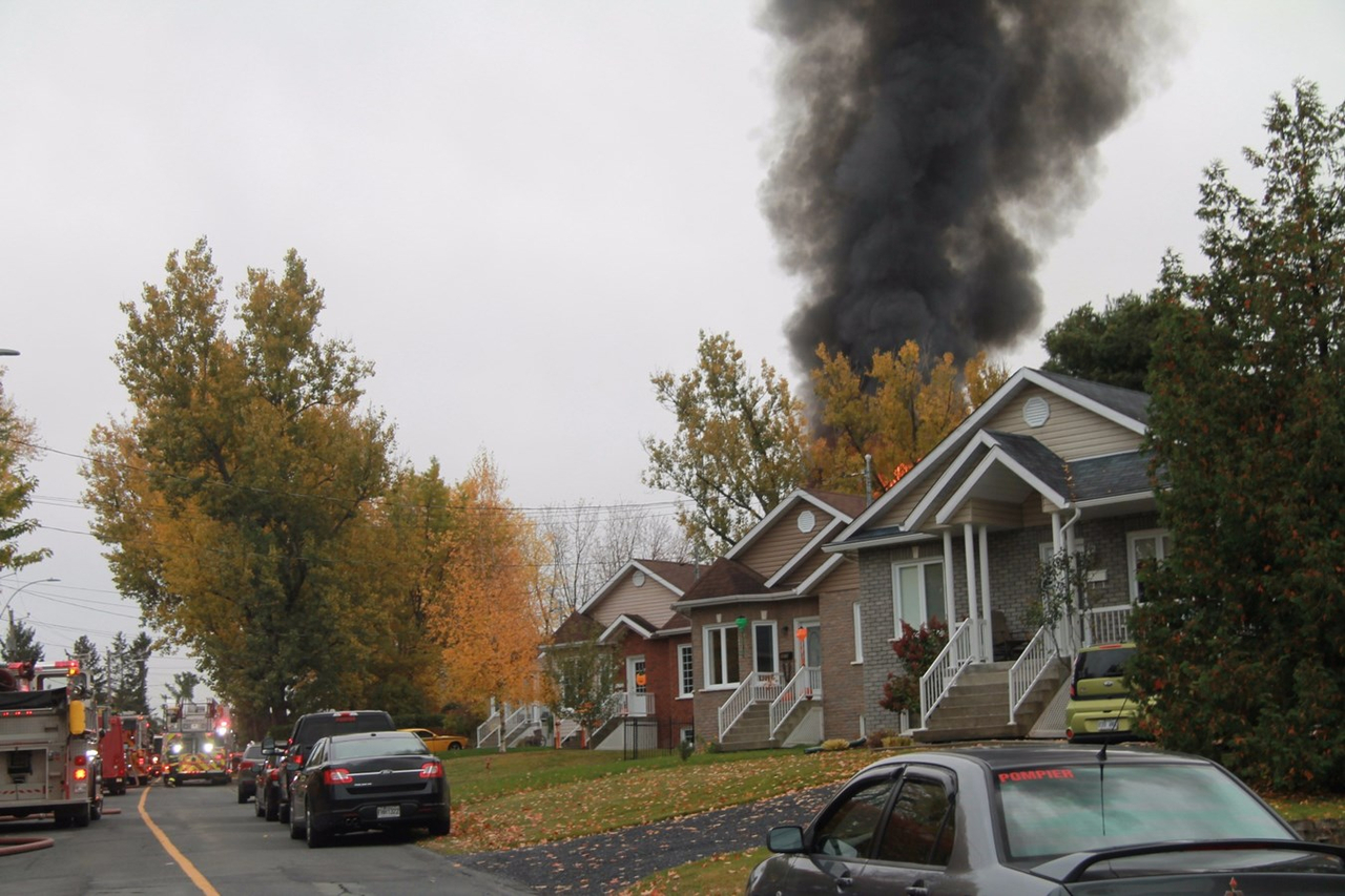 Incendie majeur sur la 1re Avenue Ouest à Saint-Georges