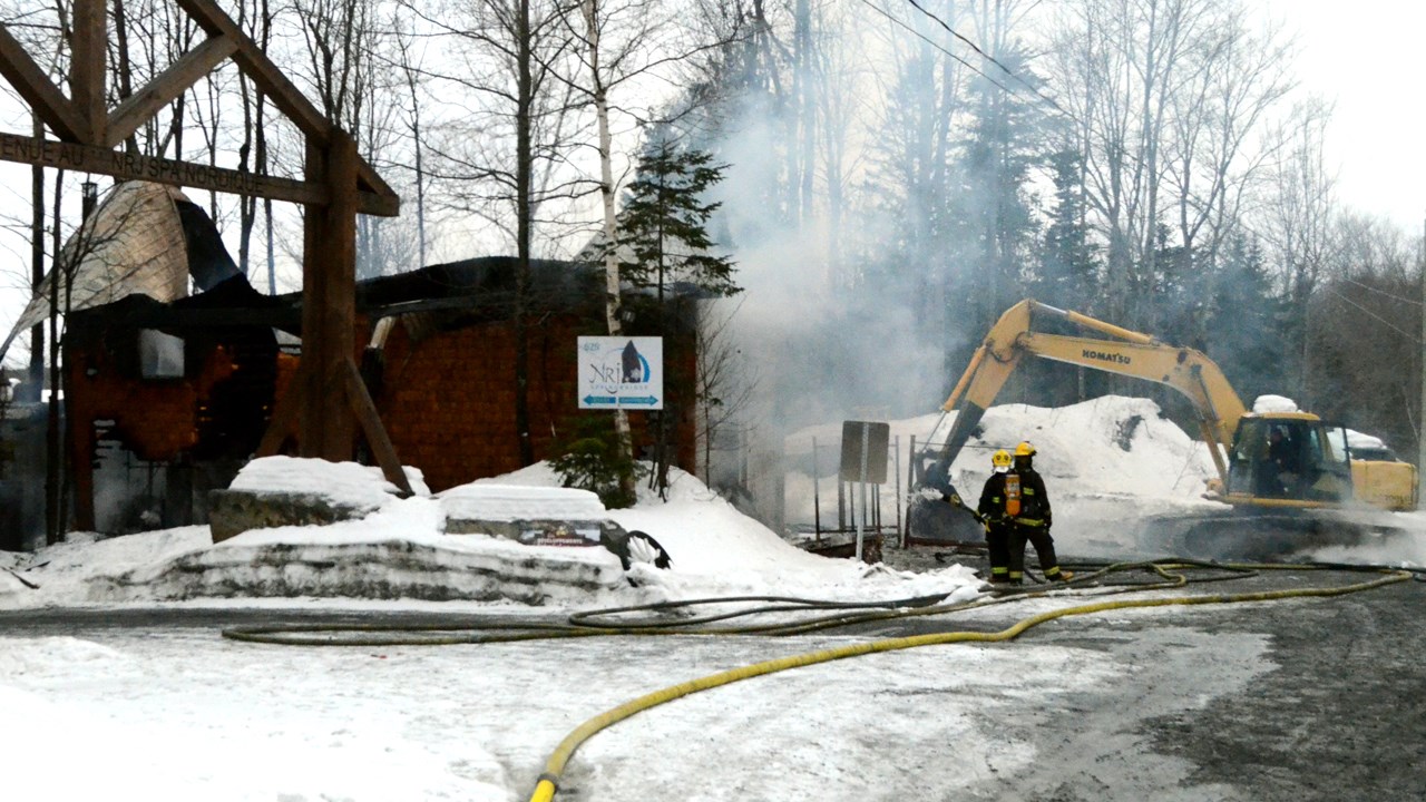 Incendie au NRJ spa nordique de Saint-Alfred