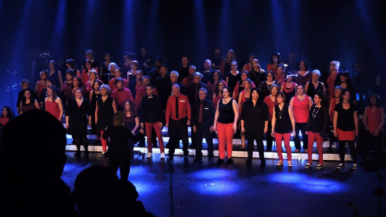 Les choristes du groupe vocal L'Écho Beauceron présentaient pour la troisième fois le 30 avril 2017 leur 56e concert annuel sous le thème de « L’Envers du décor » à la Polyvalente Saint-Georges.
