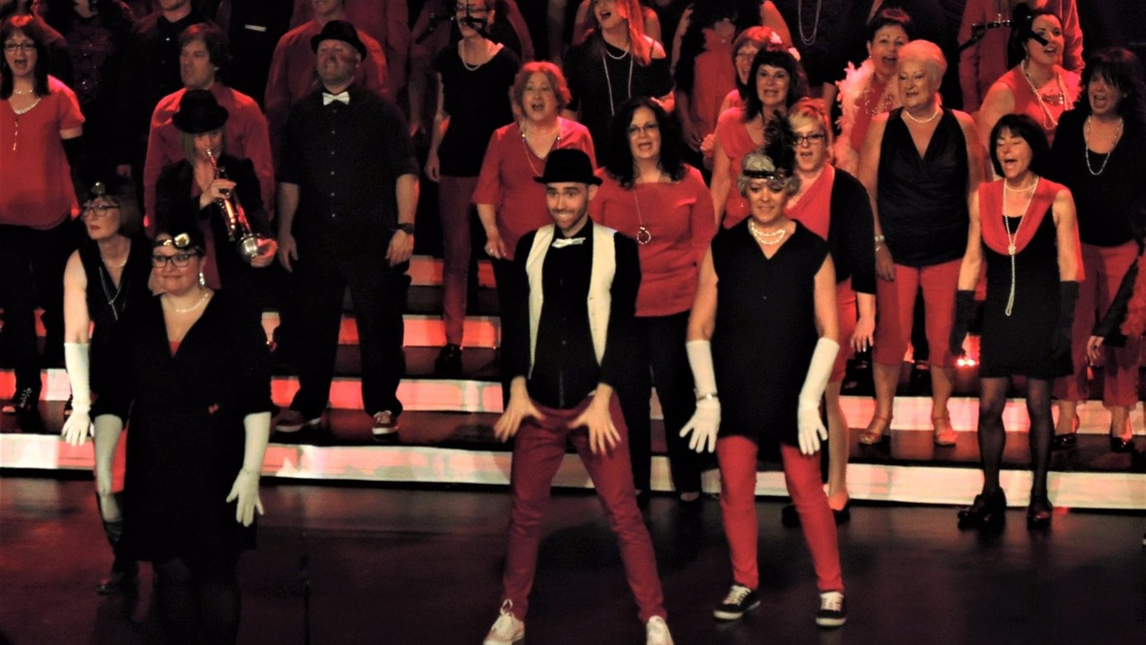 Les choristes du groupe vocal L'Écho Beauceron présentaient pour la troisième fois le 30 avril 2017 leur 56e concert annuel sous le thème de « L’Envers du décor » à la Polyvalente Saint-Georges.