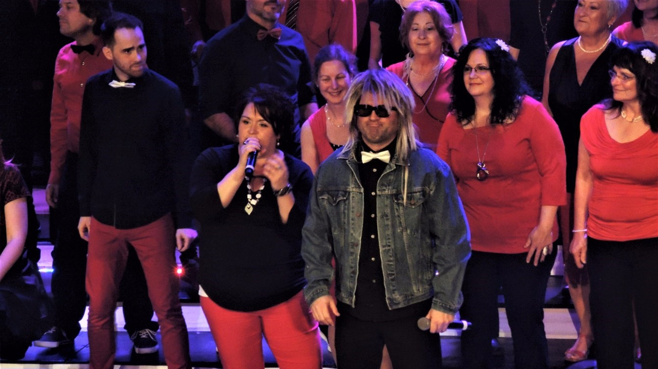 Les choristes du groupe vocal L'Écho Beauceron présentaient pour la troisième fois le 30 avril 2017 leur 56e concert annuel sous le thème de « L’Envers du décor » à la Polyvalente Saint-Georges.